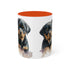 Rottweiler Pupies - Color Accent Mugs, 11oz